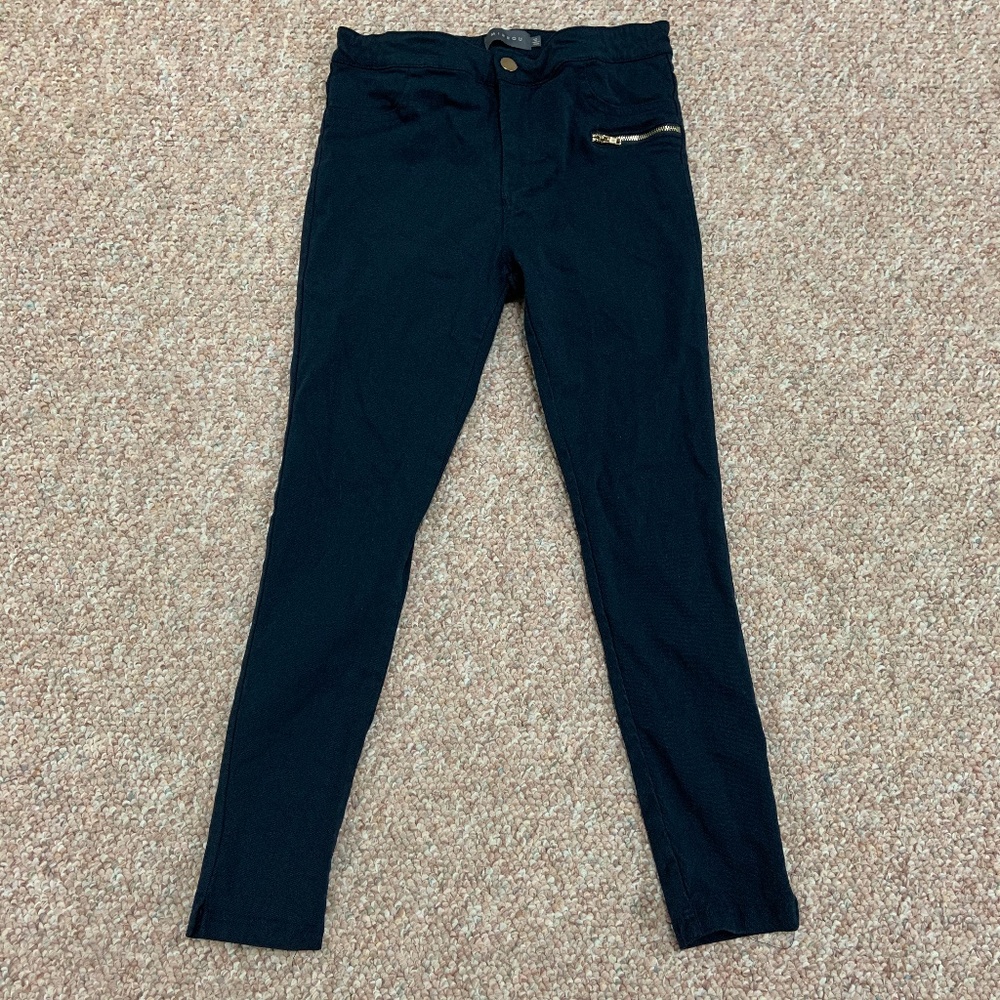 Blue Jeggings with gold details